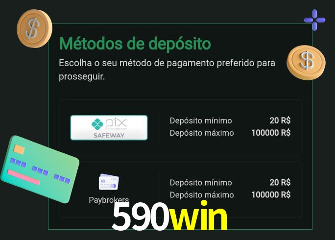 O cassino 590win oferece uma grande variedade de métodos de pagamento